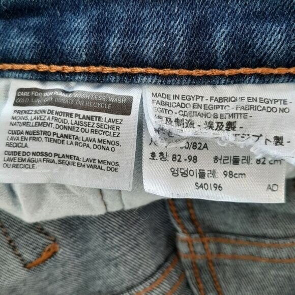 LEVI'S 514 Straight Fit Medium Wash Blue Jeans Men's Sz 32 - Picture 11 of 14